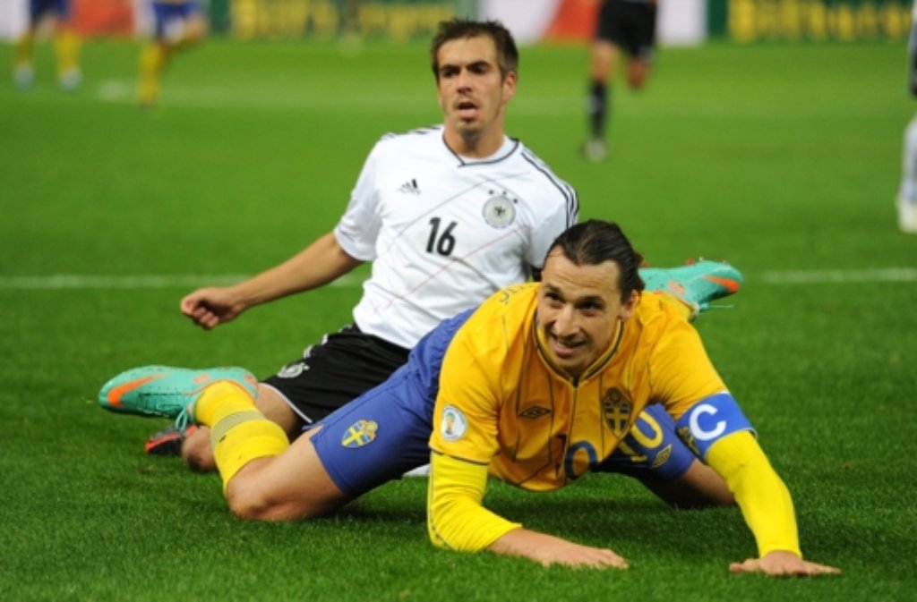 Beim denkwürdigen 4:4 des DFB-Teams gegen Schweden in Berlin im Oktober 2012.
