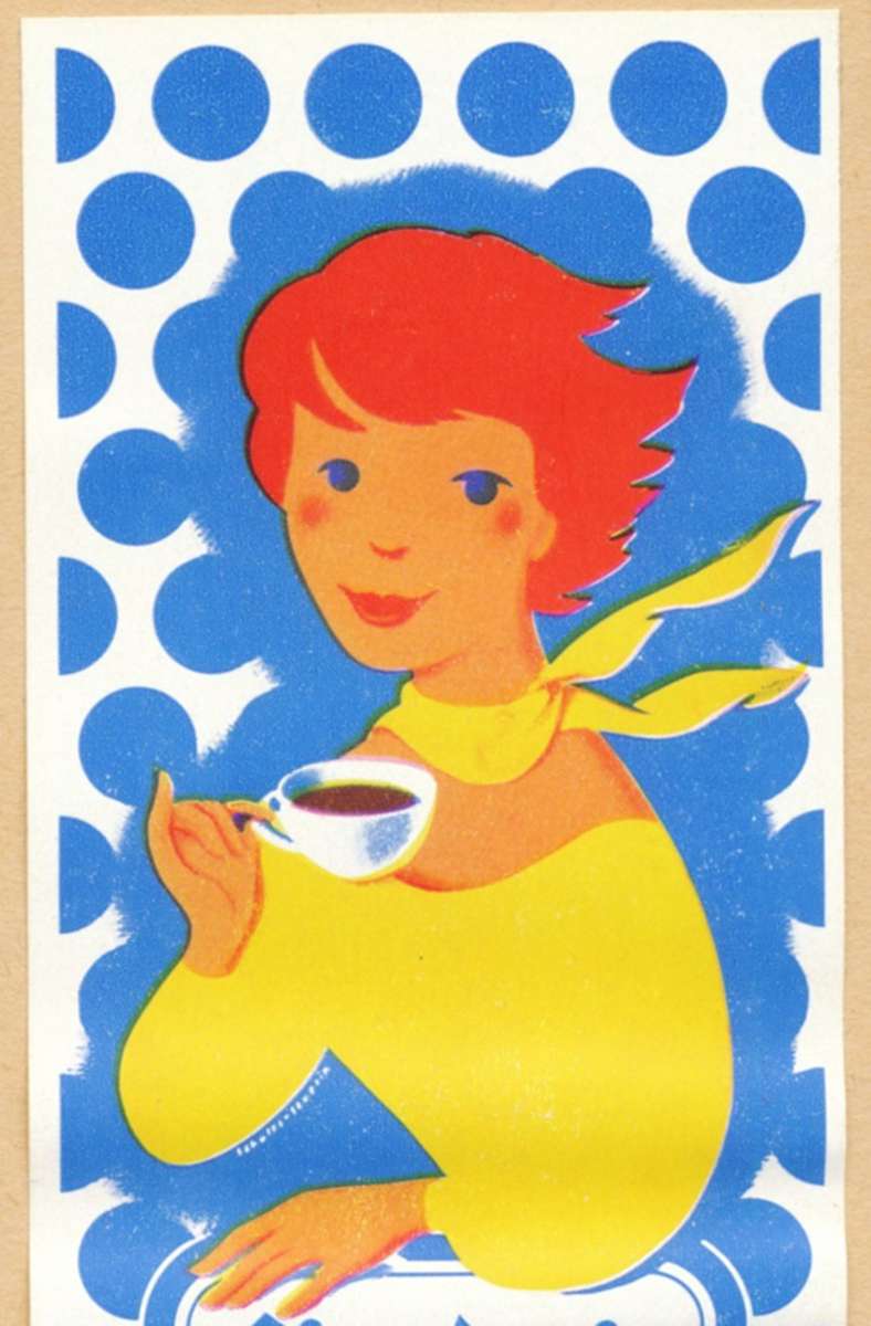 Die flotte Dame trinkt Ersatzkaffee (Linde’s, 1957)
