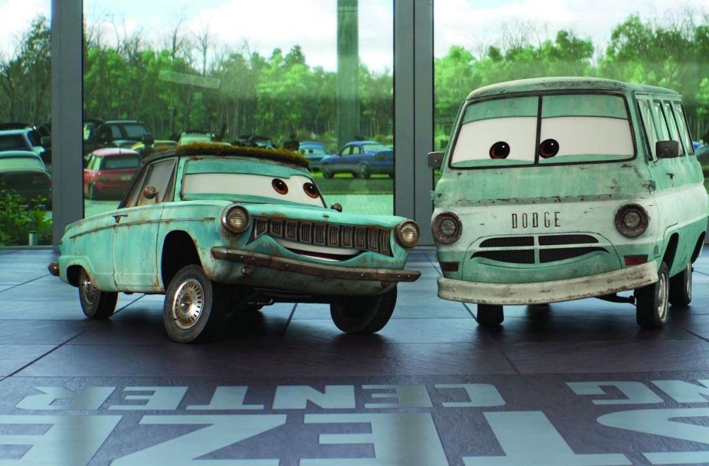 Pixar bemüht sich, auch alte Rostlauben zu integrieren und nicht nur schicke Flitzer zu präsentieren.