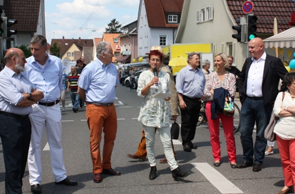 Die Bezirksvorsteherin Andrea Lindl eröffnet das Fest in Plieningen.