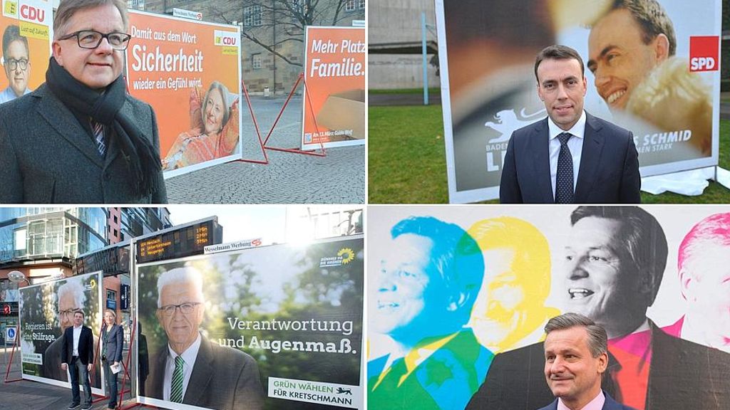 Plakate der Spitzenkandidaten zur Landtagswahl: Komische Posen und blutleere Gesichter