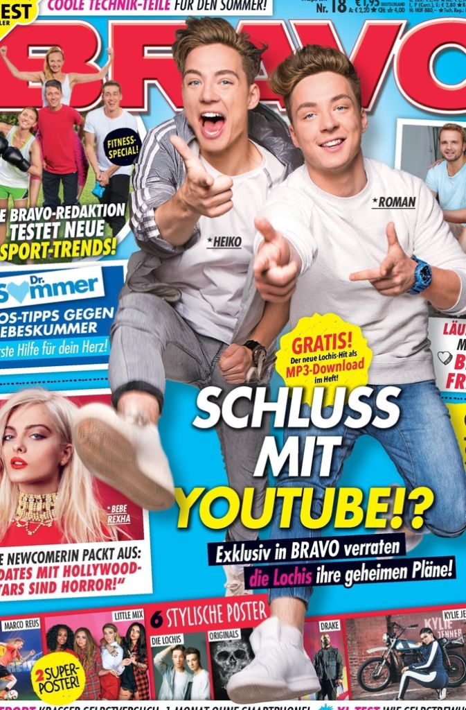 2016: YouTuber Heiko und Roman auf dem Cover der Jubiläumsausgabe.