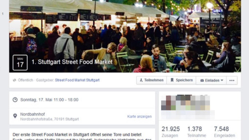 Street Food Market Stuttgart: Resonanz auf Facebook überrollt Veranstalter