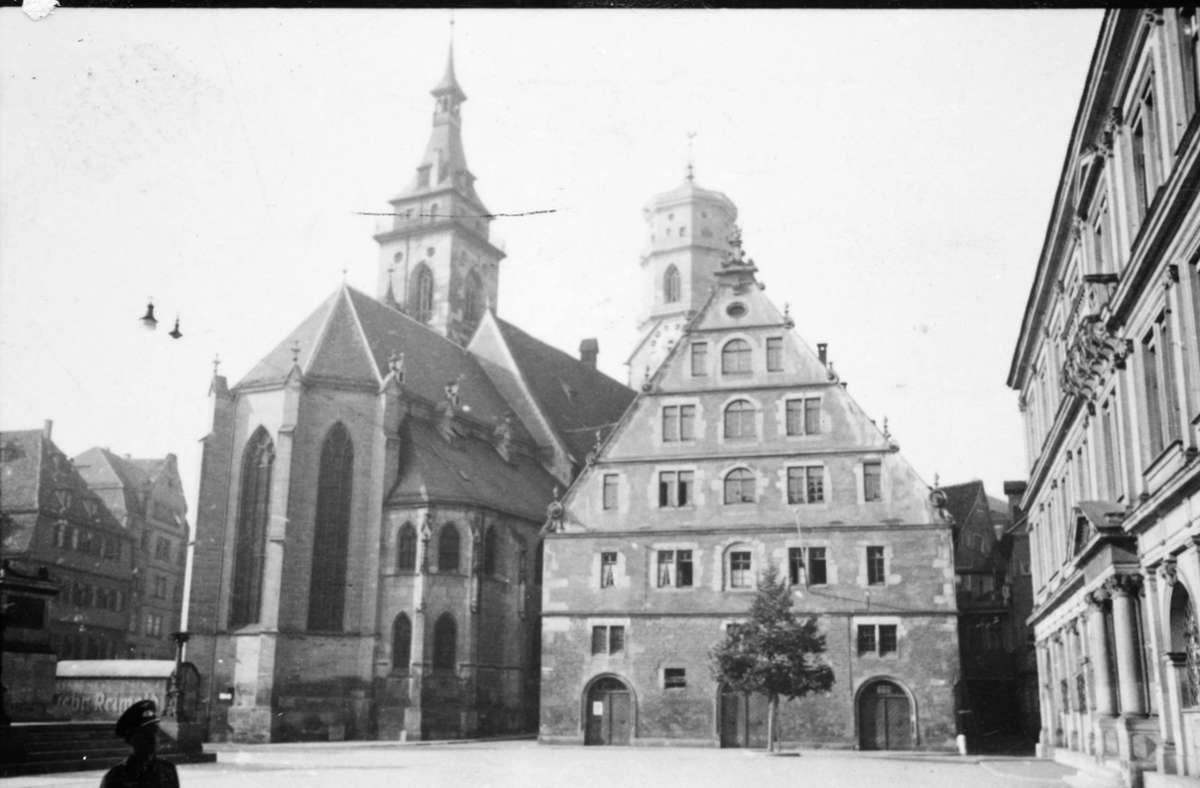 So sah die Stiftskirche 1942 aus.
