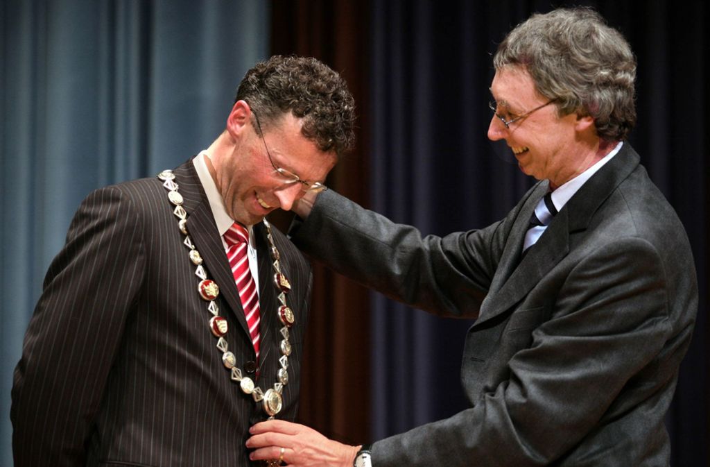 27. Februar 2008: Sprißler wird von Werner Hiermaier offiziell in sein neues Amt eingeführt.
