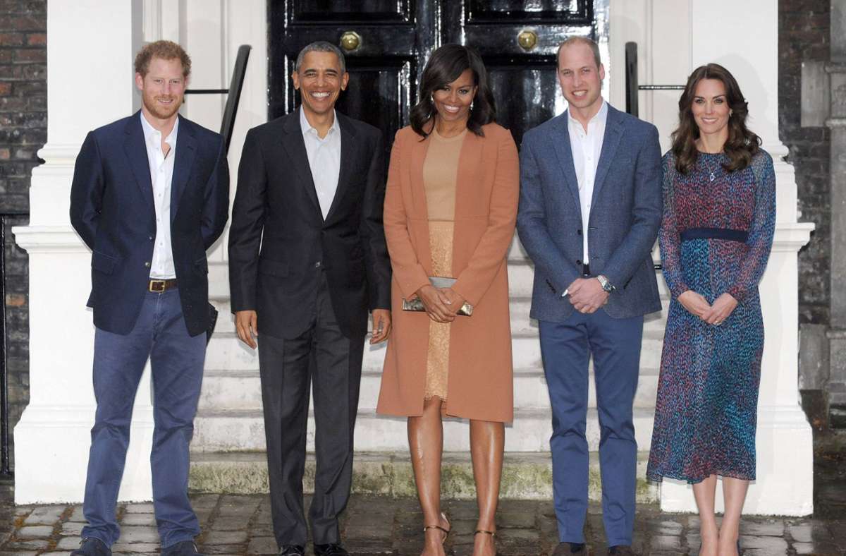 2016: Beim Besuch von US-Präsident Barack Obama und First Lady Michelle in London.