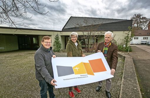 Der Förderverein möchte die Versöhnungskirche fördern – auch mit Dorothee Schäfer, Claudia Müller und Albrecht Braun. Foto: Roberto Bulgrin/bulgrin