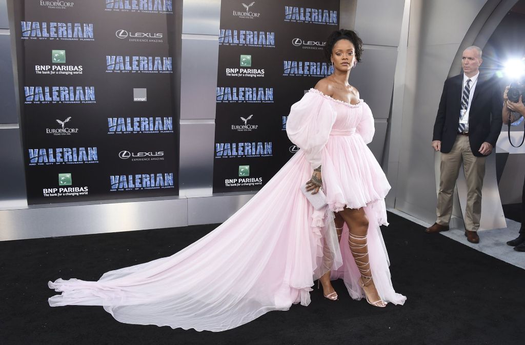 Sängerin Rihanna, die eine Rolle in Valerian übernimmt, war auch zu Gast bei der Premiere am Montagabend.