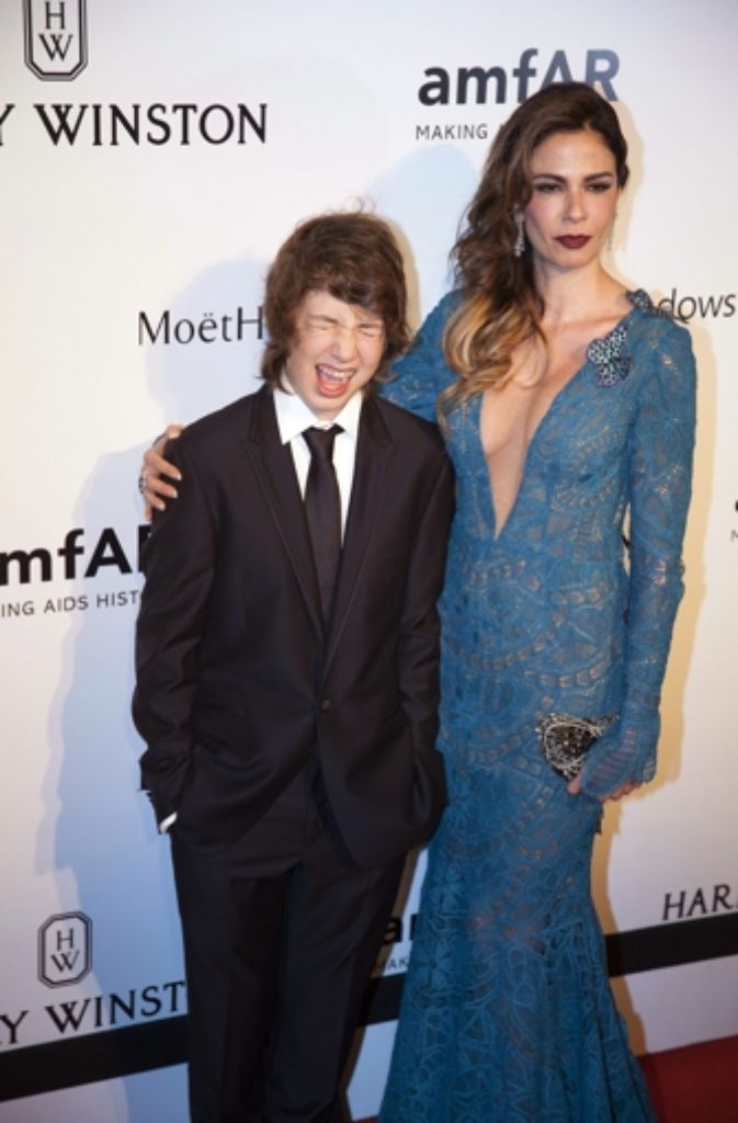 Das brasilianische Model Luciana Gimenez mit ihrem Sohn Lucas Jagger, dessen Vater kein geringerer ist als Stones-Frontmann Mick Jagger.