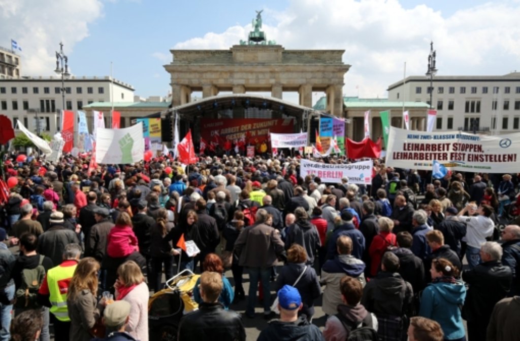 In Berlin wurde bis zum Abend friedlich demonstriert und gefeiert.