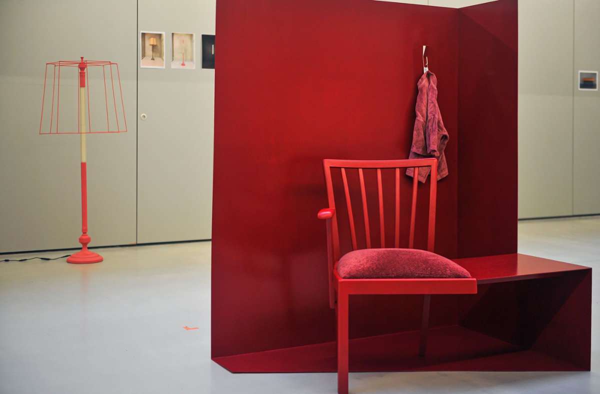 Hier wurden die angehenden Innenarchitekturstudierenden von der Farbe Rot inspiriert.