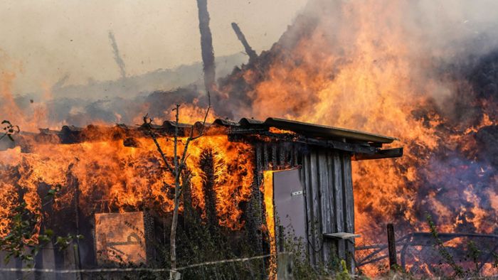 Scheune brennt komplett nieder – Polizei sucht Zeugen