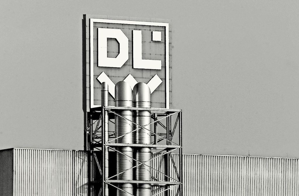 Das DLW-Logo in Bietigheim ist noch da, aber die Produktion wird abgewickelt.