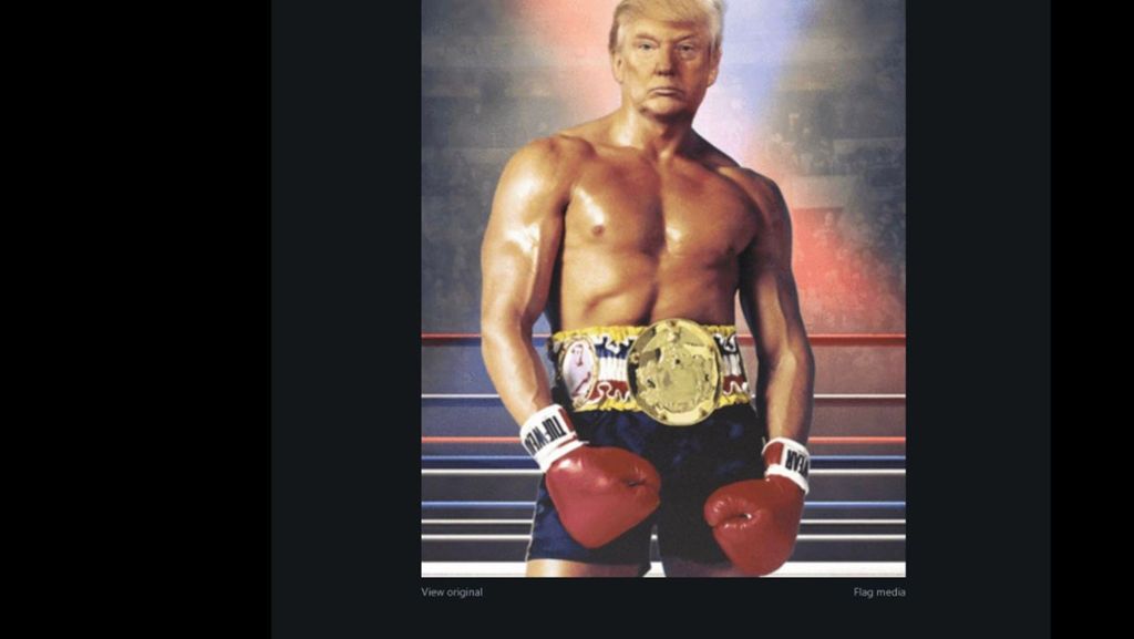 Donald Trump auf Twitter: US-Präsident zeigt sich als Muskelpaket „Rocky“