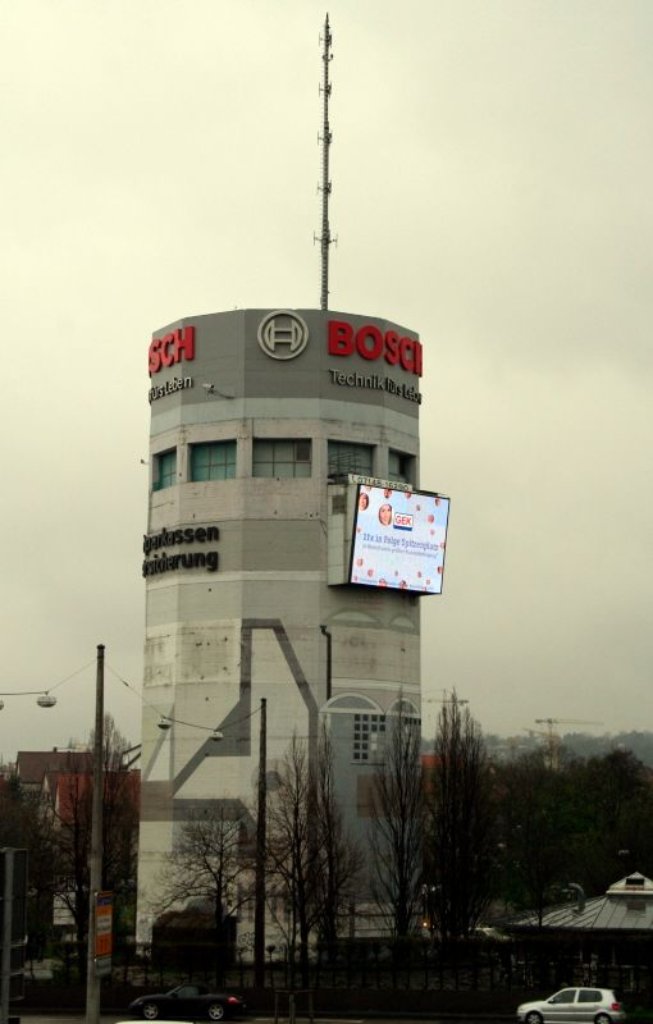 Blick auf den "Bosch-Turm" auf dem Pragsattel.