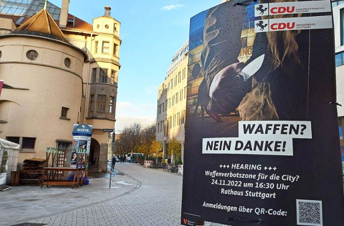 Waffenverbotszone in Stuttgart: Gegner und Befürworter melden sich zu Wort