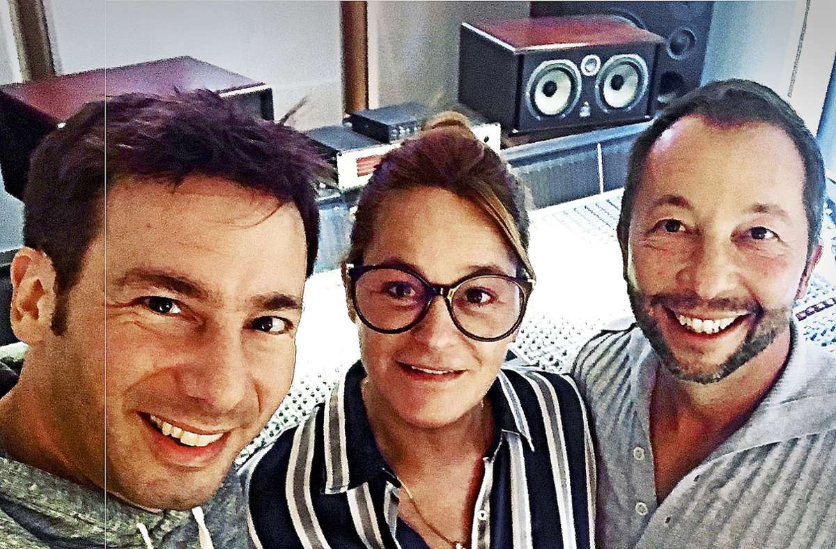 Felix Gauder mit Andrea Berg und DJ Bobo (rechts).