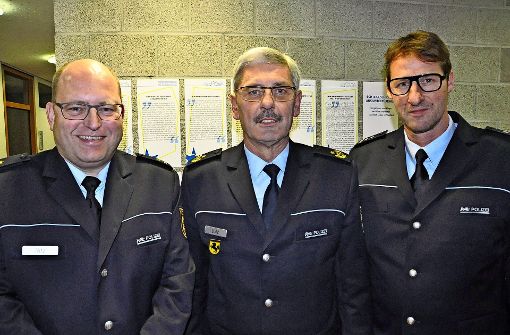 Stefan Ritz,  Franz Lutz und Peter Dieminger (v.l.) haben  im Bezirksbeirat über die Lage der Polizei gesprochen. Foto: Georg Linsenmann