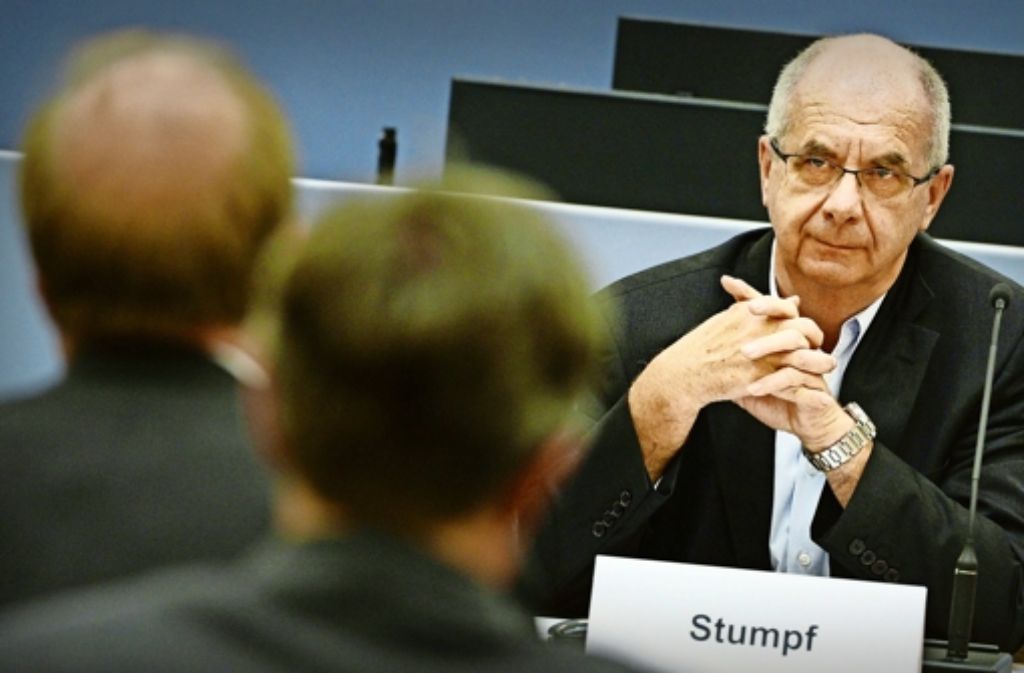 Auch vor dem Untersuchungsausschuss im Landtag ist Siegfried Stumpf geladen gewesen, ebenso wie beim Wasserwerferprozess.