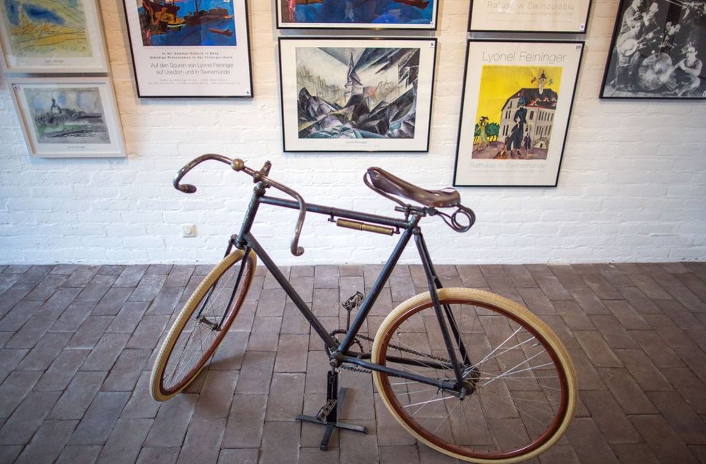 Historisches Rennrad: Mit einem solchen Modell war Bauhaus-Künstler Lyonel Feininger auf der Ostseeinsel Usedom zwischen 1908 und 1913 unterwegs und suchte Motive für seine Bilder.