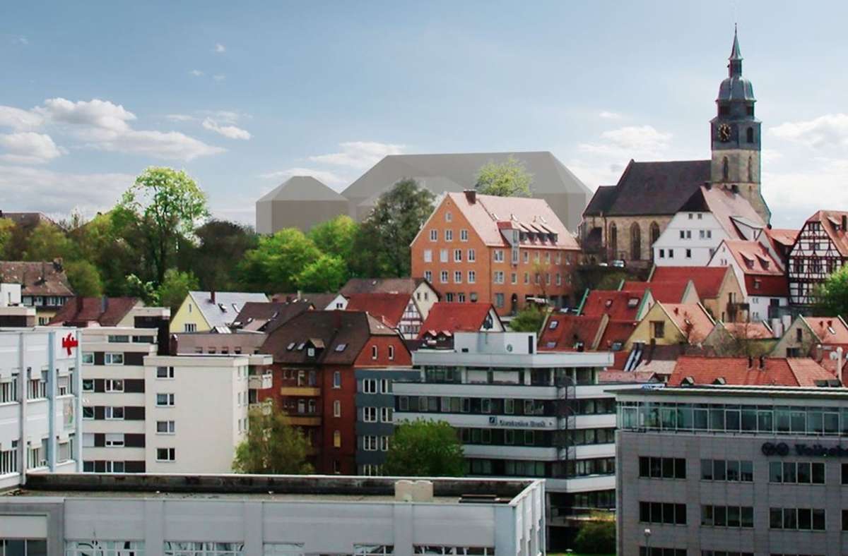 Neue Silhouette: So könnte der bebaute Schlossberg aussehen.