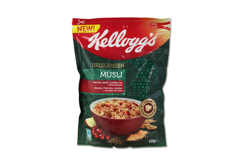 Urlegenden Müsli von Kellogg’s: Foodwatch kritisiert, dass das Müsli nur 2,5 Prozent „Urkorn“ enthält.