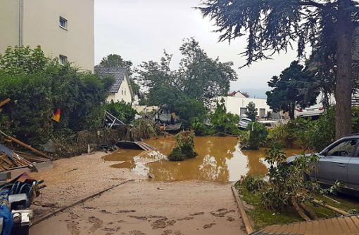 Einige Orte im  Katastrophengebiet konnten nicht mehr angefahren werden Foto: /DRK