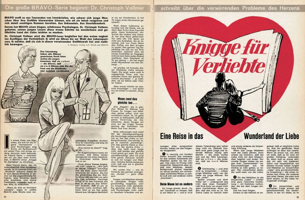 1962: Die Serie „Knigge für Verliebte“ startet.