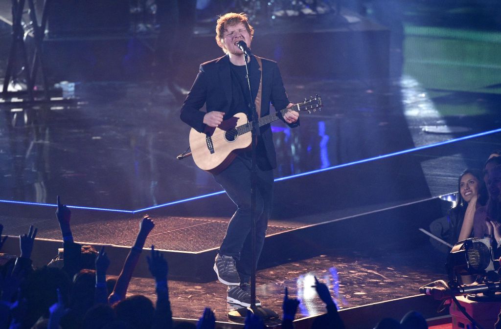 Sänger Ed Sheeran performt bei den iHeartRadio Music Awards in Inglewood (Kalifornien).