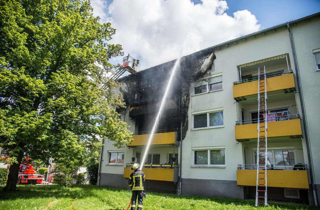Das betroffene Mehrfamilienhaus in Stuttgart-Möhringen.