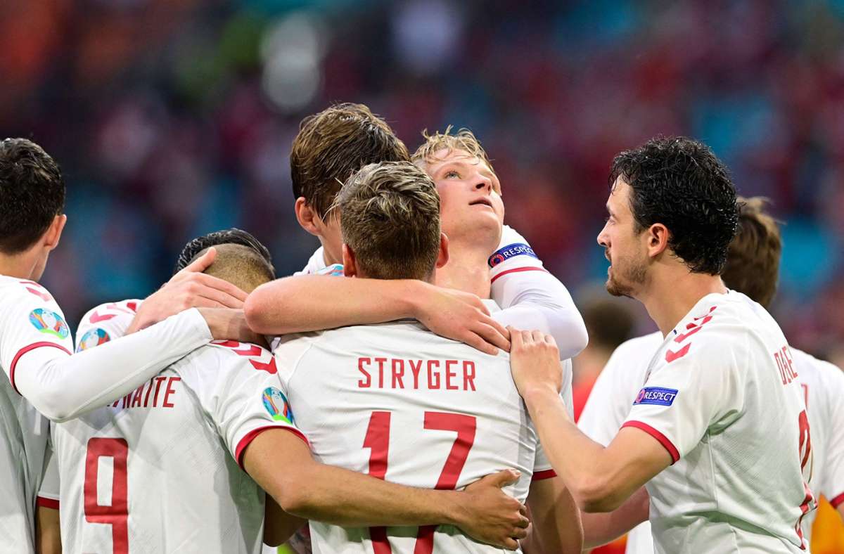 Mit diesem Sieg sind die Dänen das erste Team, dass sich für das Viertelfinale der EM 2021 qualifiziert.
