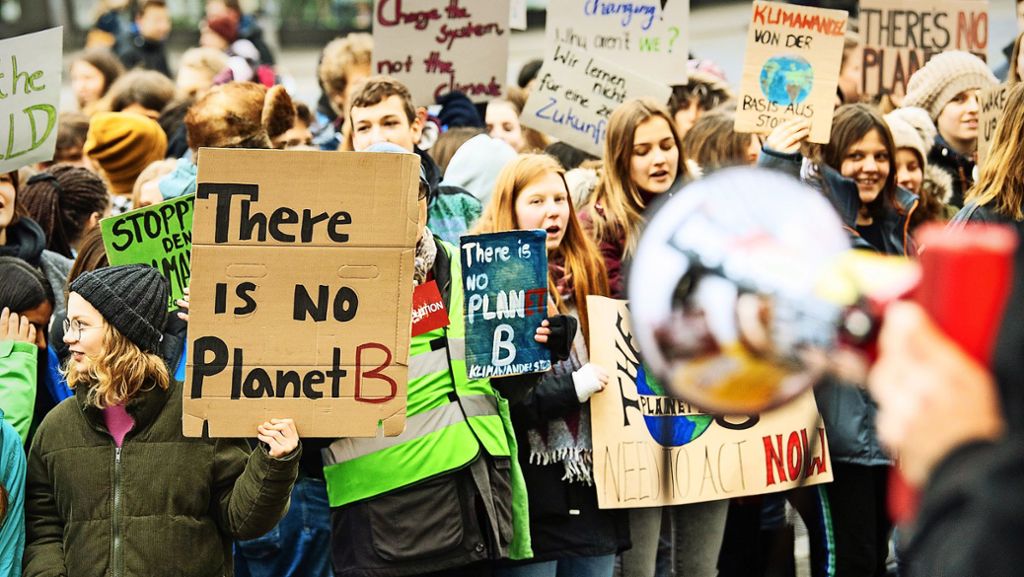 Demonstration in Ludwigsburg: Schüler gehen für schärfere Klimapolitik auf die Straße