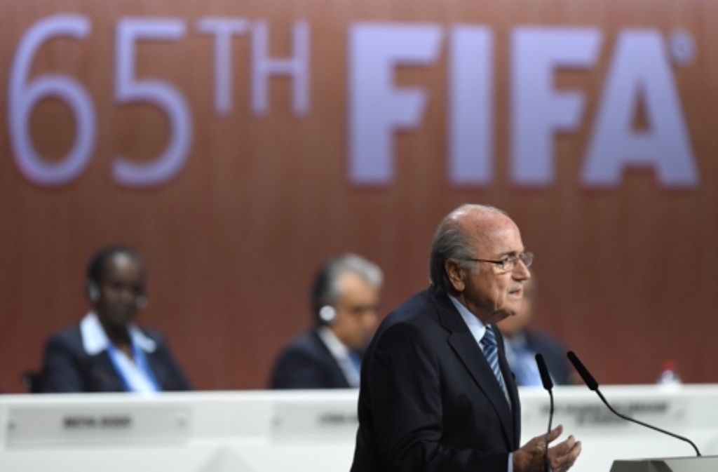Fifa-Chef Sepp Blatter beim Kongress in Zürich Foto: dpa