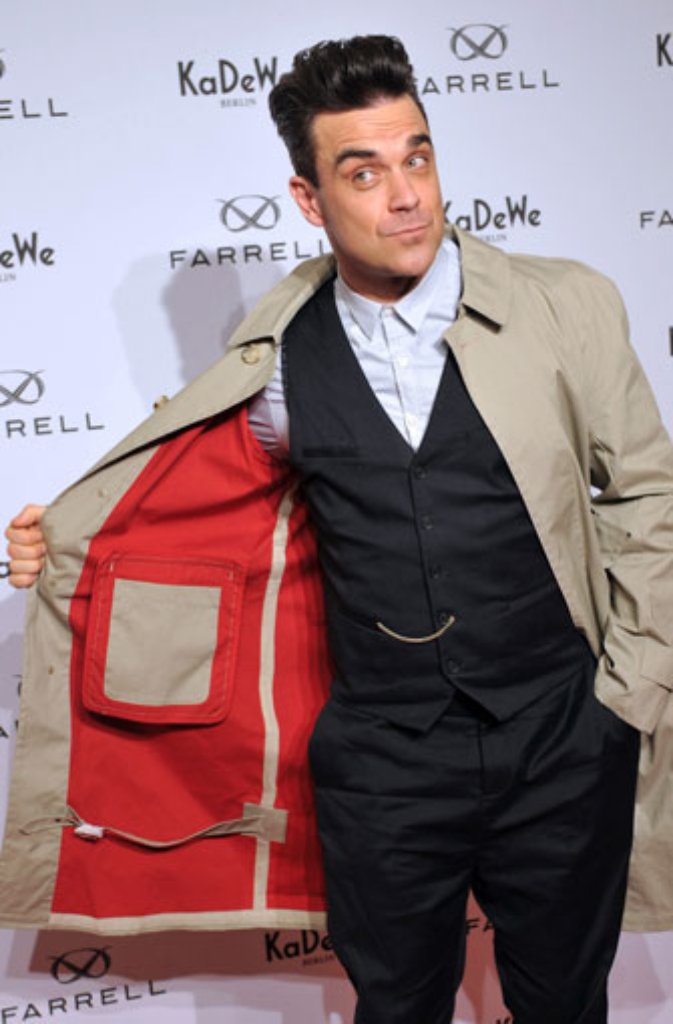 Denn Robbie Williams tüftelt schon an neuen Projekten: Er bringt nicht nur die Herrenkollektion "Farrell" (benannt nach seinem Großvater) auf den Markt, ...
