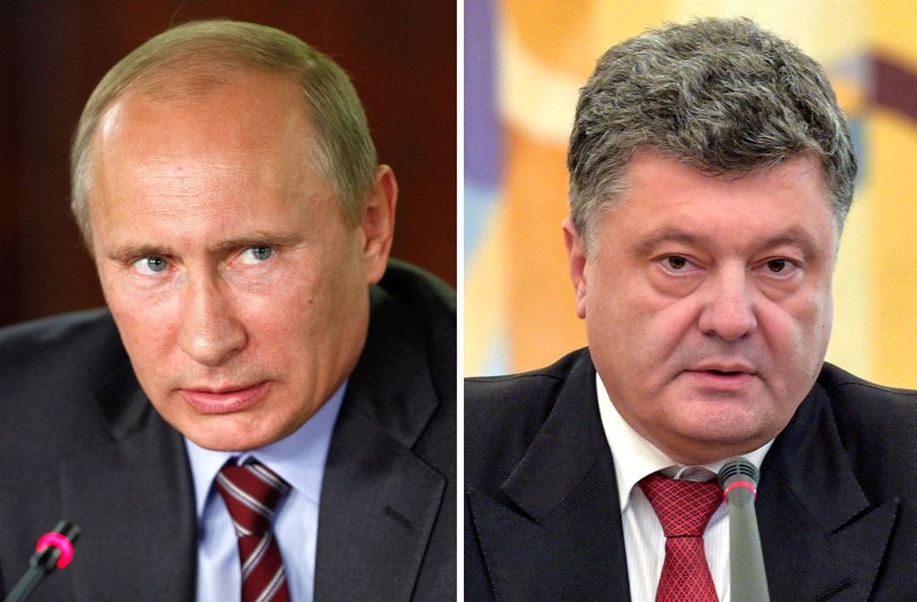 Der russische Präsident Wladimir Putin (links) und der Präsident der Urkaine, Petro Poroschenko Foto: dpa