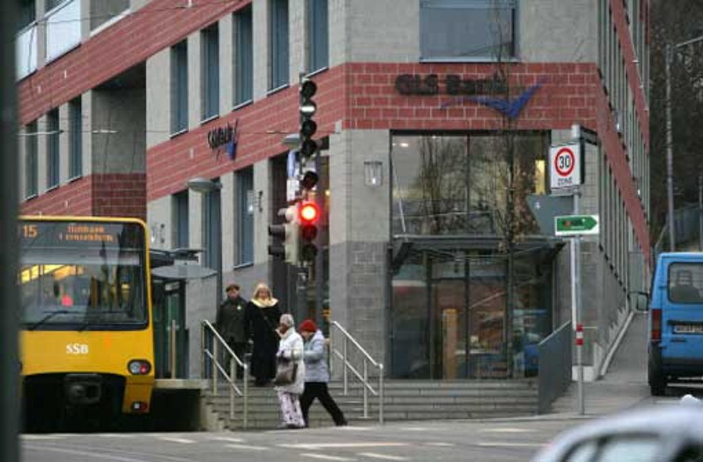Die Filiale der GLS-Bank am Eugensplatz gibt es seit 2009.