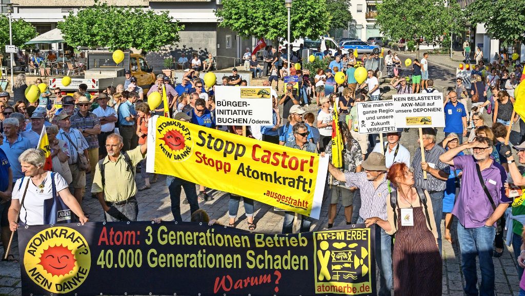 Anti-Atom-Protest in Schwieberdingen: Protest gegen Atomschutt