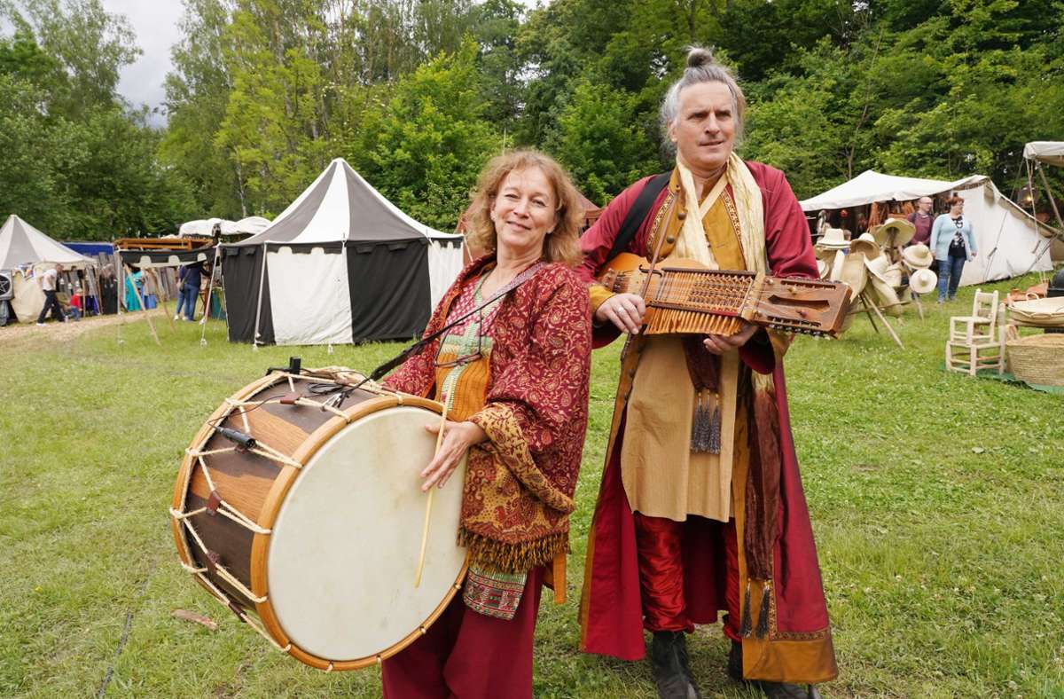 Musiker beim Mittelalterfest.