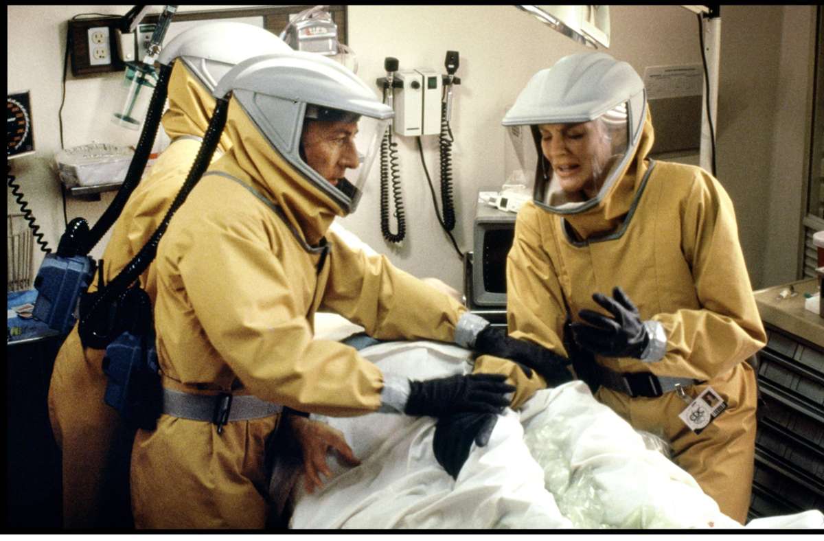 In der Pandemie ist dieser Thriller mit Dustin Hoffman oft zitiert worden: Wolfgang Petersens „Outbreak - Lautlose Killer“ (1995)