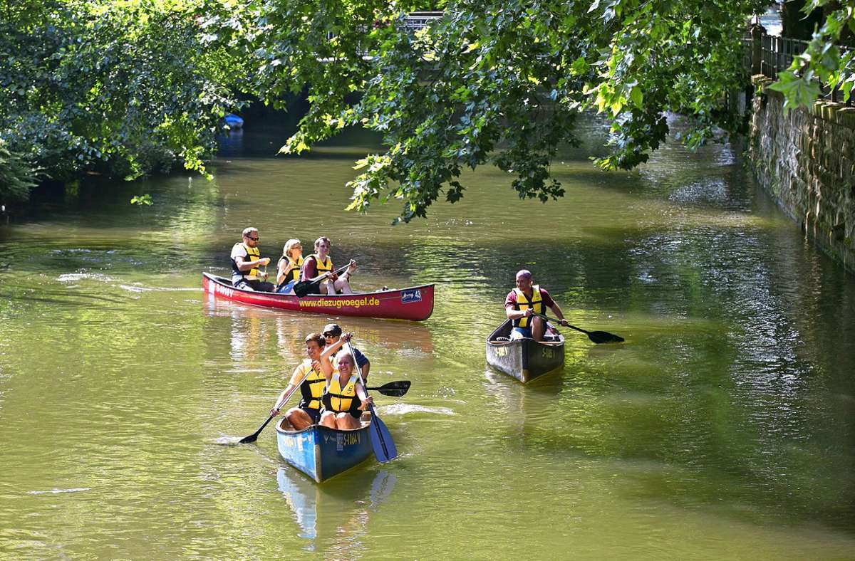Esslingen lockt am 12. und 13. August die Gäste mit Kanutouren auf den Neckarkanälen. Foto: /Horst Rudel