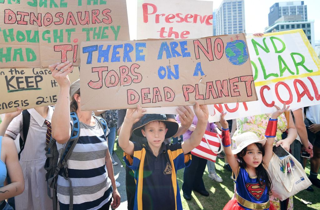 Auch im australischen Brisbane gingen Kinder für das Klima auf die Straße.