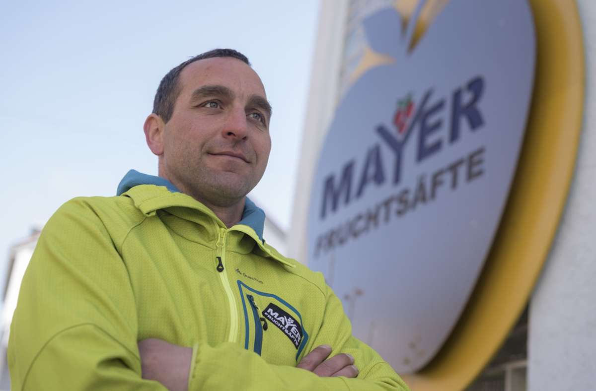 Alexander Mayer, der Chef vom MAyer Fruchtsäfte, ist für die Apfelsaftsaison gerüstet.