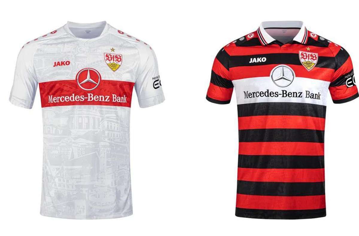 Traditionell startet der VfB in die neue Saison – Weiß und mit rotem Brustring. Das Auswärtstrikot ist eine Reminiszenz an die erfolgreichen späten 90er Jahre.
