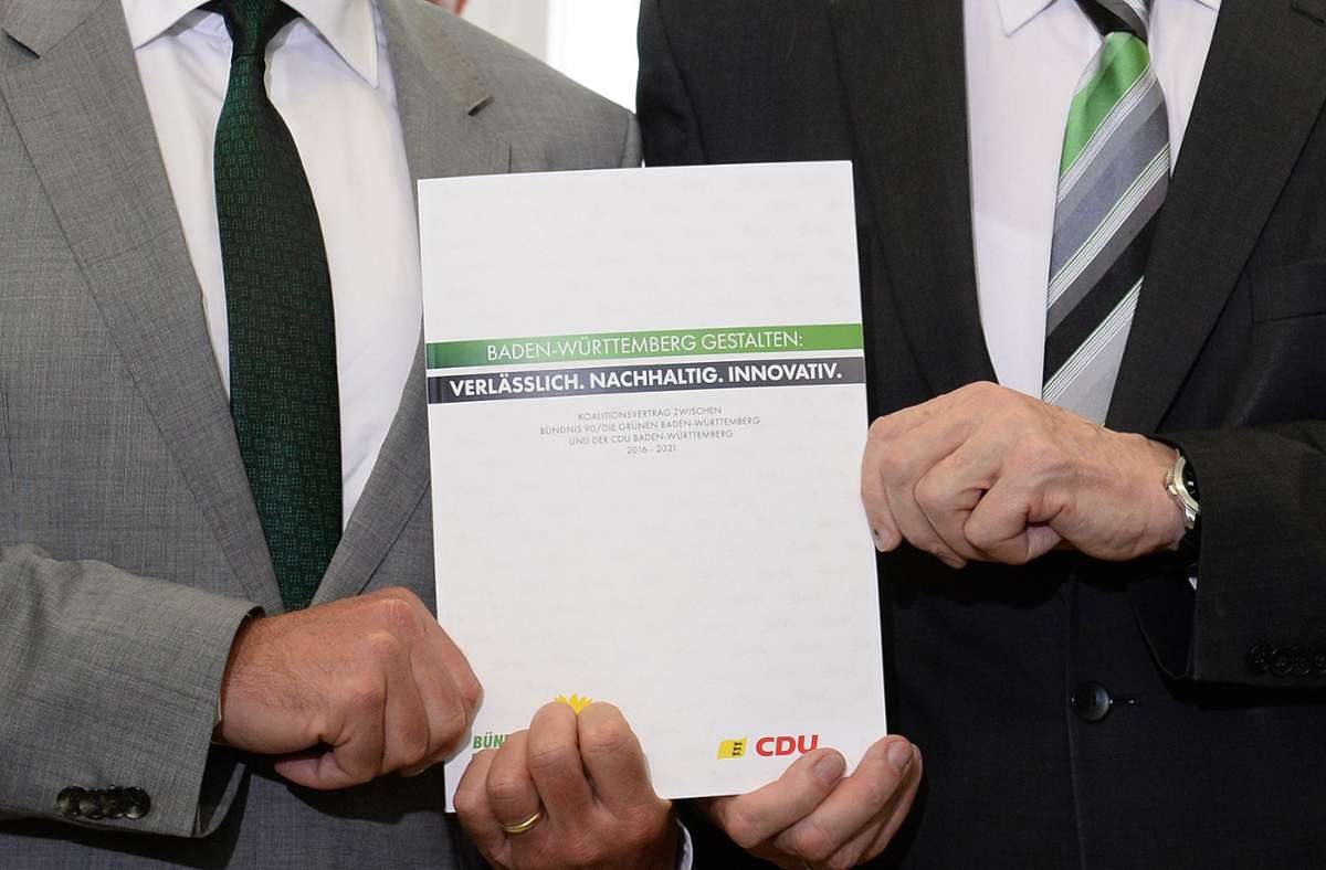 Der Koalitionsvertrag war nicht das einzige Dokument, das Grüne und CDU 2016 ausgehandelt haben, aber das verschwiegen sie zunächst.