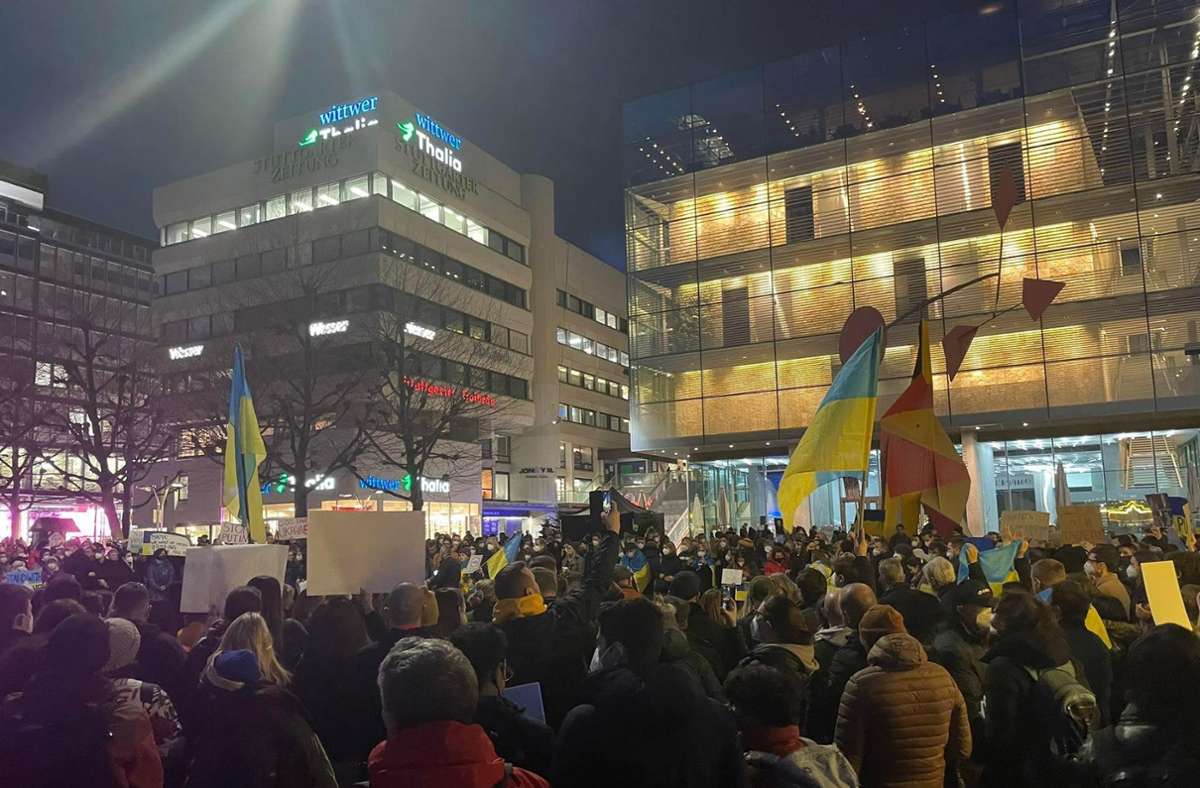 Demonstration gegen den Krieg in der Ukraine.