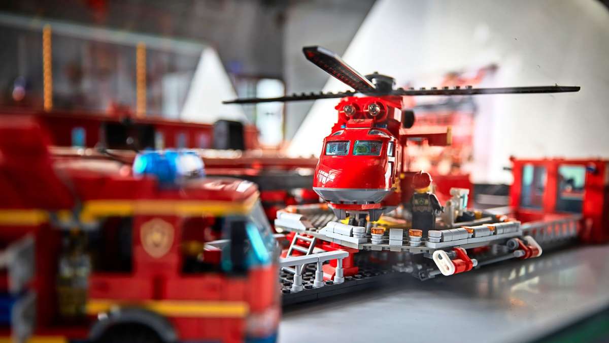 Lego-Ausstellung in Winnenden: Blaulicht fasziniert auch im Miniatur-Format