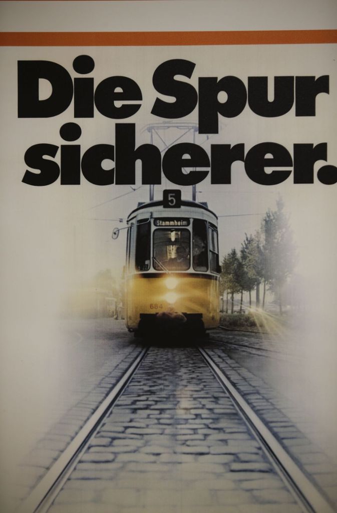 Dieses Plakat sorgte für Aufsehen, weil die Linie 5 nach Stammheim fuhr.