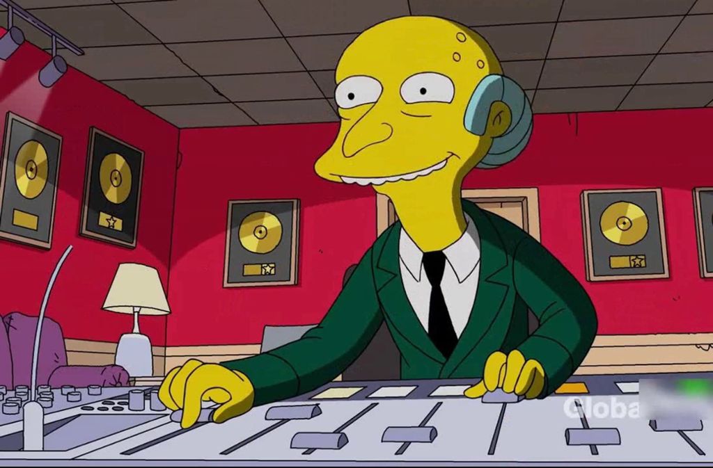 Mr. Burns fasst wieder Zuversicht im Tonstudio, ...