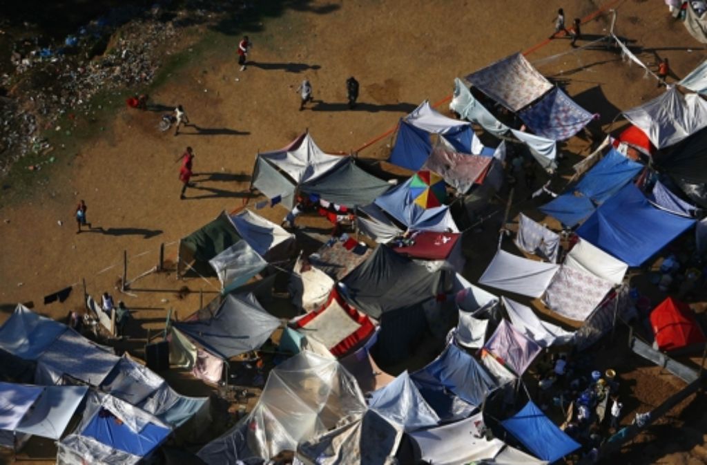 Hunderttausende leben noch immer in Zeltstädten und Slums von Port-au-Prince. Foto: AP