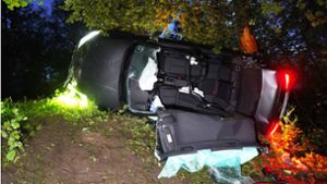 Unfall in Stuttgart: Auto schleudert gegen Bäume,  Zeugen gesucht
